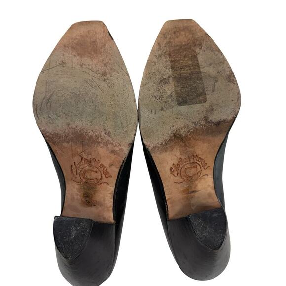 Lucchese Charlie 1 Horse Western Mules Size 6B Leather 2-Tone Pointed Cowgirl - Picture 8 of 10